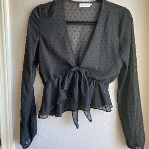 Black wrap top